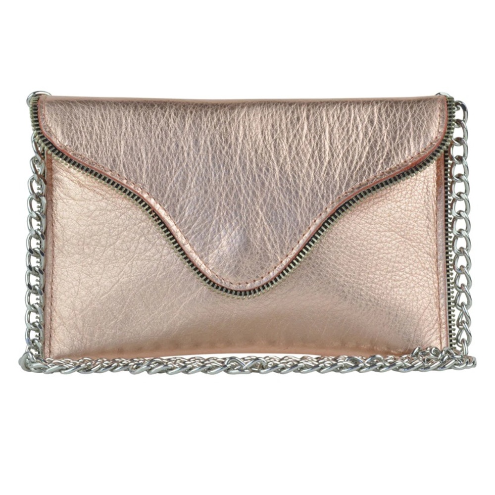 JJ winters Brooke Rose gold cross body bag